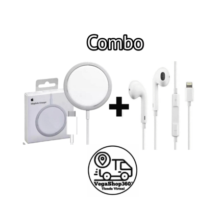 Combo Cargador Magsafe+Audífonos iPhone